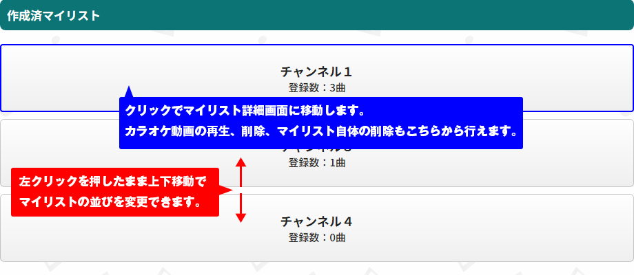 並び替えと詳細